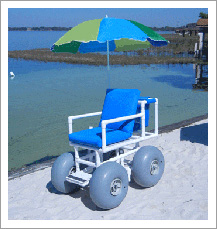 Wheelchair for beach use